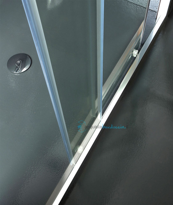 box doccia angolare porta scorrevole 60x104 cm opaco serie s