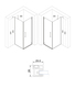 box doccia angolare 80x90 cm anta fissa porta battente trasparente serie prisma 1.0 p6pfo megius