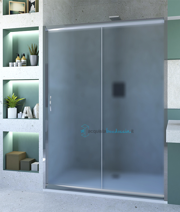 porta doccia scorrevole 100 cm opaco serie n