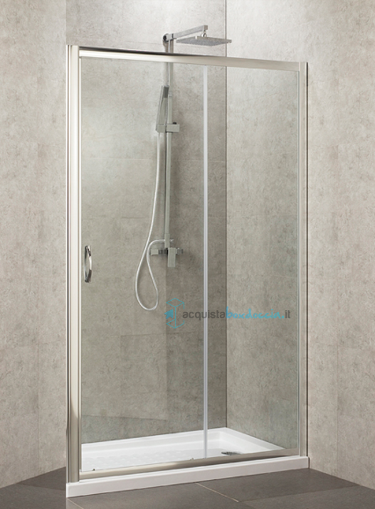 porta doccia scorrevole 150 cm trasparente serie n