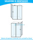 box doccia angolare porta scorrevole 60x117 cm trasparente serie dark