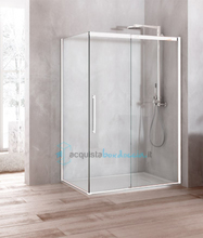 box doccia angolare 70x150 cm con anta fissa porta scorrevole trasparente serie solodocciaevo a1sfs megius 