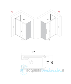 box doccia 3 lati 70x120x70 cm con 2 ante fisse porta scorrevole trasparente serie solodocciaevo a1sfs megius