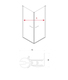 box doccia angolare 70x75 con angolo battente trasparente serie web 1.0 a12 megius