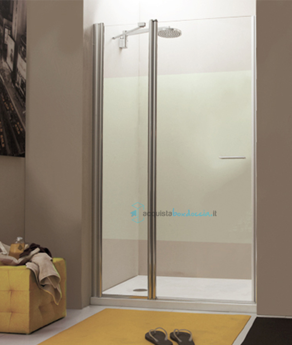 porta doccia battente 120 cm trasparente serie web 1.1 b1f  megius 