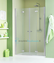 porta doccia doppio soffietto 120 cm trasparente serie web 3.0 p2s megius 