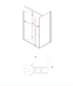 box doccia angolare 75x100 cm anta fissa porta battente trasparente serie web 3.0 a12 megius 