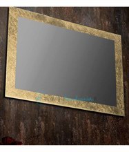 specchio con cornice in foglia oro 100x70 cm art 1066-b serie la progetto