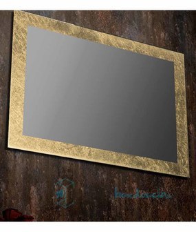 Vendita specchio con cornice in foglia silver 100x70 cm art 1066-e