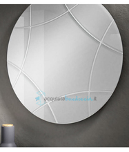 specchio con decori incisi rotondo 60 cm art 1054-a serie la progetto