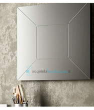specchio con decori incisi 70x70 cm art 1053-a serie la progetto