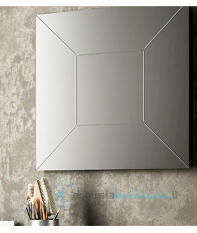 specchio con decori incisi 100x70 cm art 1053-c serie la progetto