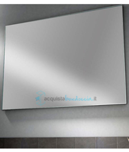 specchio con bordo in alluminio satinato 100x70 cm art 1036-c serie la progetto