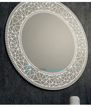 specchio con decori satinati rotondo  70 cm art 1016-a serie la progetto