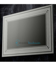 specchio con decori satinati 100x70 cm art 1013-c serie la progetto