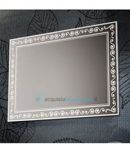 specchio con decori satinati 100x70 cm art 1011-c serie la progetto