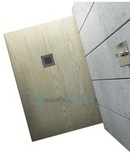 piatto doccia rettangolare in marmo-resina 100x110 cm - rocky wood