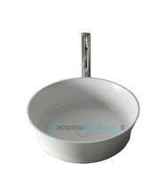 lavabo d'appoggio a libera installazione in solid surface Ø 50 cm - revo