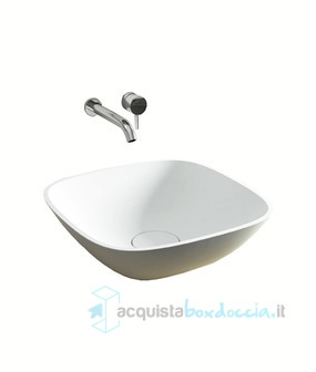 lavabo d'appoggio in luxolid 42x42 cm - soft mini
