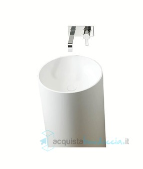 lavabo d'appoggio a libera installazione in luxolid Ø 43.2 cm - cy-free