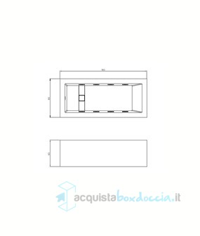 vasca freestanding 180x80 cm con sistema brevettato di idromassaggio cromoteraupetico a filo  - icon