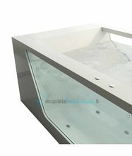 vasca con sistema combinato touchscreen airpool - faro a led 180x90 cm - aqua airtouchled