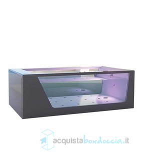 vasca con sistema combinato touchscreen airpool - faro a led 180x90 cm - aqua airtouchled