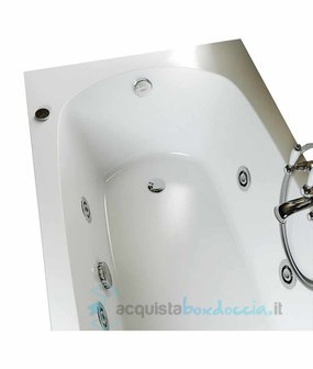 vasca con sistema combinato touchscreen whirpool - airpool - cromoterapia - disinfezione in acrilico 150x70 cm - capri vtdc