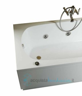 vasca con sistema combinato touchscreen whirpool - airpool - cromoterapia in acrilico 150x70 cm - capri vtc