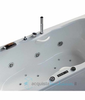 vasca idromassaggio con avviamento digitale in acrilico 170x70 cm - sonia vdg