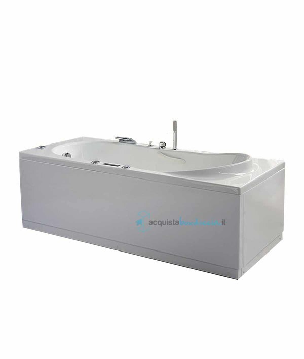 vasca con sistema combinato touchscreen whirpool - airpool - cromoterapia in acrilico 170x70 cm - sonia vtc