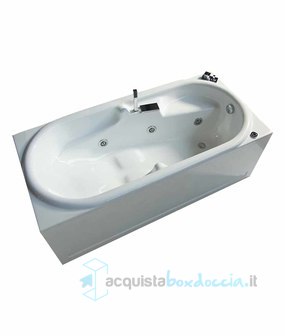 vasca con telaio senza idromassaggio in acrilico 170x80 cm - erica vtl