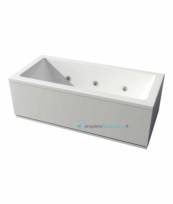 vasca idromassaggio con impianto di difenzione in acrilico 170x80 cm - la quadra vic