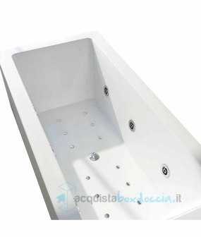 vasca con sistema combinato touchscreen whirpool - airpool - cromoterapia - disinfezione in acrilico 170x70 cm - la quadra vtdc