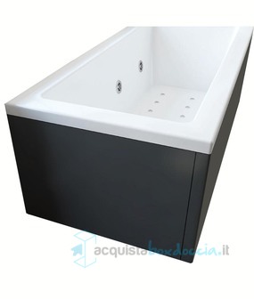 vasca con sistema combinato touchscreen whirpool - airpool - cromoterapia - disinfezione in acrilico 170x70 cm - la quadra special vtdc