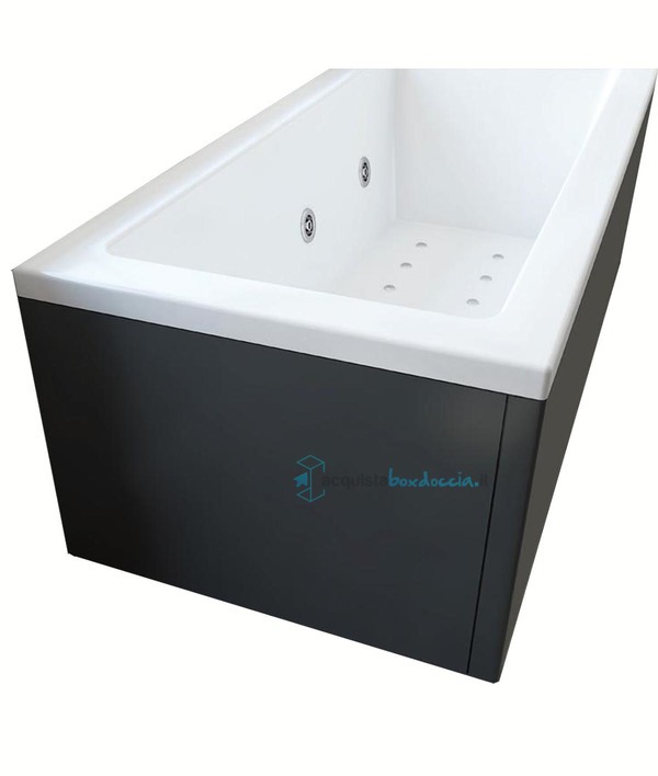 vasca con sistema combinato touchscreen whirpool - airpool - cromoterapia - disinfezione in acrilico 160x70 cm - la quadra special vtdc