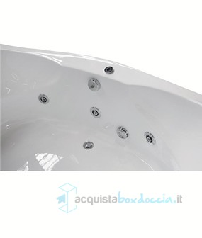 vasca con sistema combinato touchscreen whirpool - airpool - faro a led - disinfezione in acrilico 180x85x100 cm - sardegna vtdf