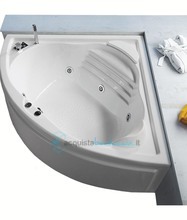 vasca con sistema combinato touchscreen whirpool - airpool - cromoterapia - disinfezione  in acrilico 140x140 cm  - niagara vtdc