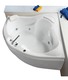 vasca con sistema combinato touchscreen whirpool - airpool - cromoterapia - disinfezione  in acrilico 150x150 cm  - sinergia vtdc