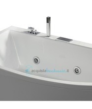 vasca con sistema combinato touchscreen whirpool - airpool - cromoterapia in acrilico 170x170x78 cm  - neo vtc