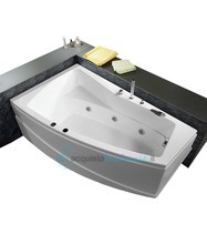 vasca con sistema combinato touchscreen whirpool - airpool - faro a led in acrilico 170x100x55 cm - greta vtf