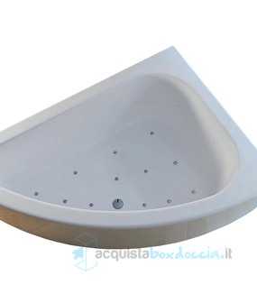vasca con sistema combinato touchscreen whirpool - airpool - cromoterapia - disinfezione  in acrilico 150x100 cm - sofia vtdc