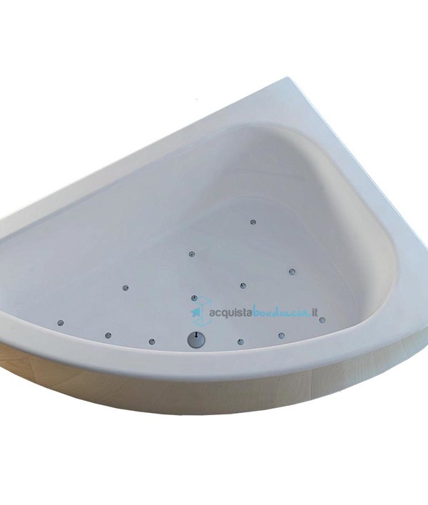 vasca con sistema combinato touchscreen whirpool - airpool - cromoterapia in acrilico 150x100 cm  - sofia vtc