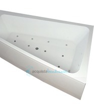 vasca con sistema combinato touchscreen whirpool - airpool - faro a led - disinfezione  in acrilico 150x100 cm - sabrina vtdf