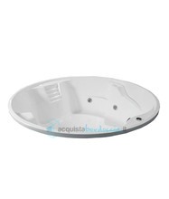 vasca con sistema combinato touchscreen whirpool - airpool - cromoterapia - disinfezione  in acrilico Ø170 cm - london eye vtdc