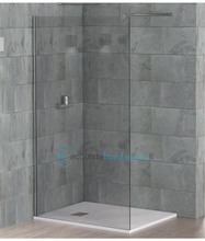 parete doccia fissa con braccetto 110 cm trasparente - aqualife