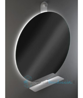 specchio con mensola in acciaio inox art. xo 50 17 serie la progetto x-tra