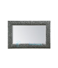 specchiera in graniglie metal di vetro fuso finitura nikel 90x60 cm - global trade - cod. sp.10.n