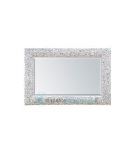 specchiera in graniglie metal di vetro fuso finitura trasparente 90x60 cm - global trade - cod. sp.10.tr