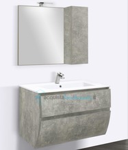 mobile bagno con pensile linea fly 90 cm - global trade - cod. fly90.p/00